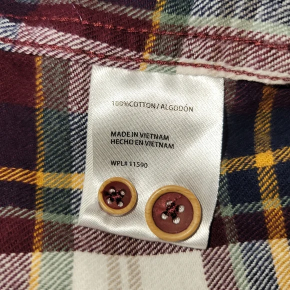 Orginal Weatherproof Vintage Men's Long Sleeve Flannel- Size: Large- Red / White - Picture 9 of 9